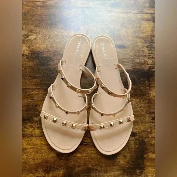 Charles Albert | ladies flat jelly slide sandals. Size: L, 40/8/9. - Picture 2 of 12